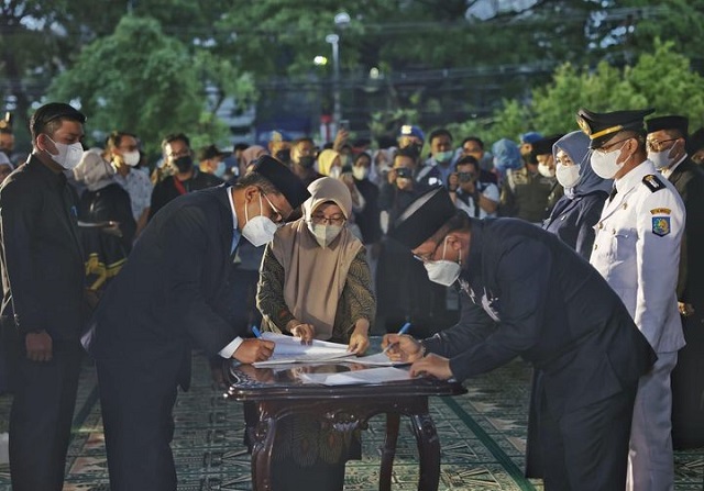 Danny Pomanto Lantik 467 Pejabat Pemkot di Tengah Hujan Deras
