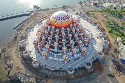 Rp45 Miliar Pembangunan Masjid Kubah 99 Berlanjut, Pengerjaan Menara dan Pelataran