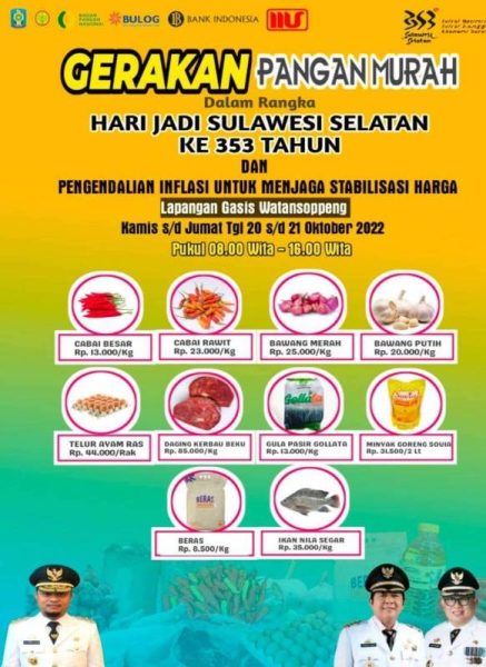 Pemkab Soppeng Gelar Pangan Murah untuk Jaga Stabilitas Harga
