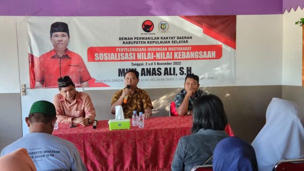 Anggota DPRD Selayar dari Partai PDIP Gelar Sosialisasi Kebangsaan