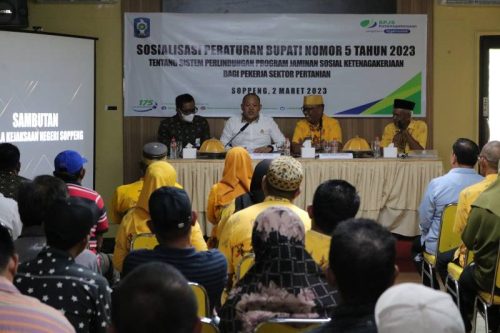 Wabup Sosialisasi Perbup Soppeng Tentang Sistem Perlindungan Jaminan Sosial Ketenagakerjaan