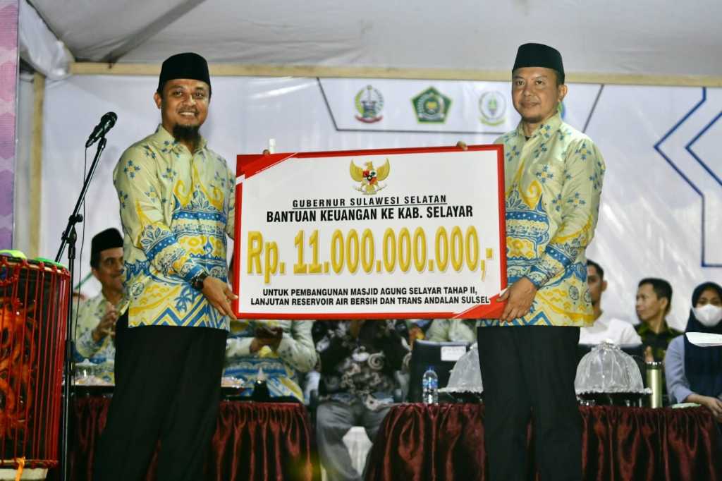 Pembagunan Masjid Agung Selayar Tahap II Dapat Suntikan Dana Rp 11 Miliar dari Gubernur Sulsel