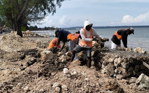 Kabar Baik, Pengerjaan Tanggul di Jalan Metro Benteng Selayar Menunjukkan Progres Nyata