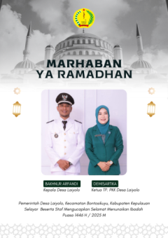 Kepala Desa Laiyolo Selayar Sampaikan Ucapan Puasa Ramadhan 1446 H