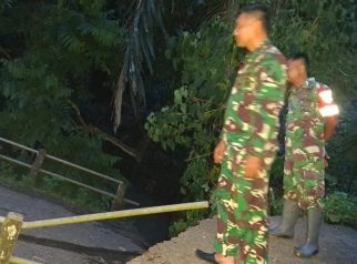 Jembatan Tanabau–Baera Ambruk, Dandim Selayar Kerahkan Personel untuk Penanganan Darurat