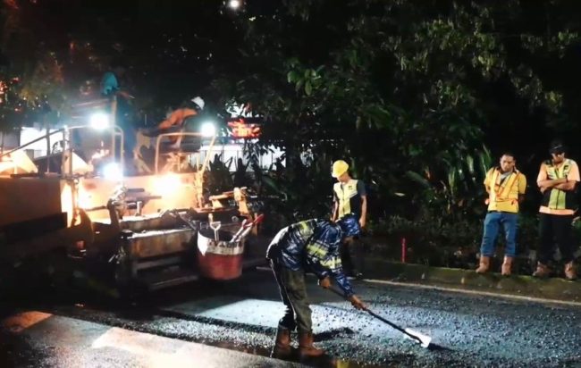 Perbaikan Jalan Hertasning Makassar Mulai Terlihat