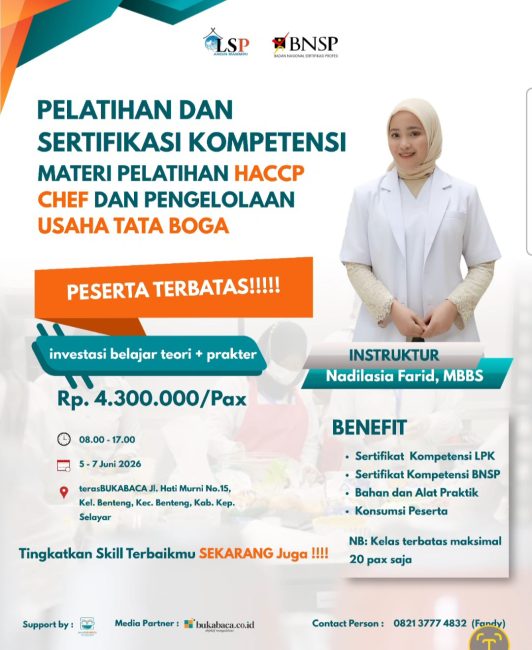 Pelatihan Chef Profesional bukabaca