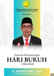 Ketua DPRD Selayar H. Mappatunru Ucapkan Selamat Hari Buruh
