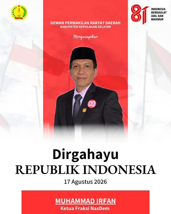 Anggota DPRD Selayar Fraksi NasDem Muhammad Irfan