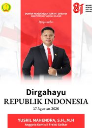 Anggota Komisi I DPRD Selayar Yusril Mahendra Sampaikan Ucapan HUT RI ke-81