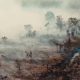 Hutan terbakar